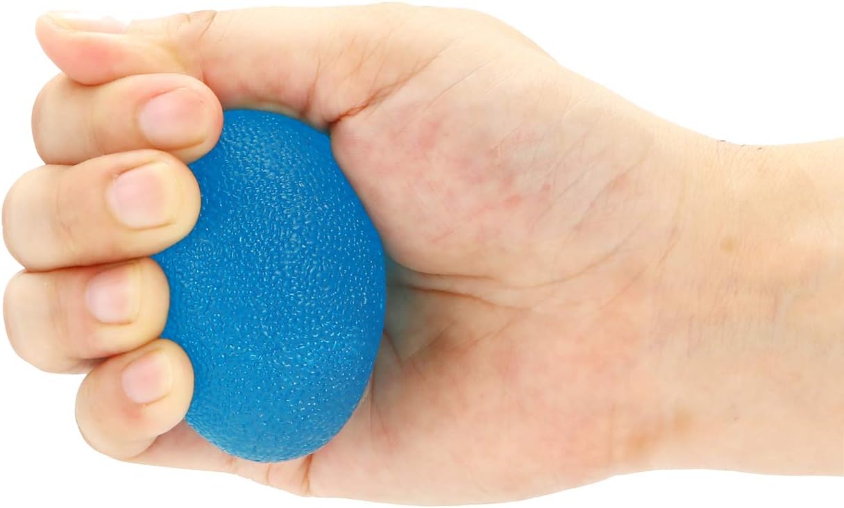 Hand Squeeze Stress Balls Set with Carry Bag 3 Resistance, Finger Wrist Arthritis Therapy Rehab Exerciser, Carpal Tunnel, Stroke Rehabilitation Equipment