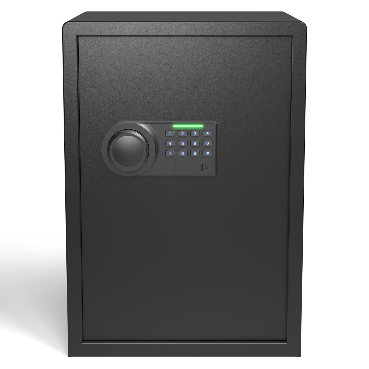 Grimtron Gun Safe for Handgun - (2.03 cu. ft.) Include 【Gun Organizer & Gun Rack】 Silent Mode, Backlit Keypad, and LED Light Safe Box Anti-Rust, Anti-Theft, Anti-Pry