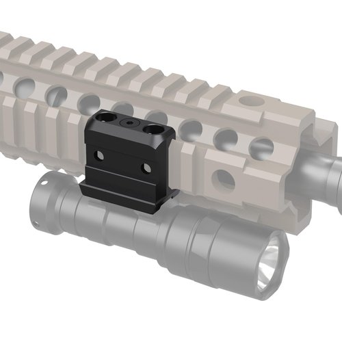 Guardtier Picatinny Rail Light Mount 45-Degree Angle Scount Adapter for Surefire M300/M600 Series/Streamlight Protac Series Flashlight