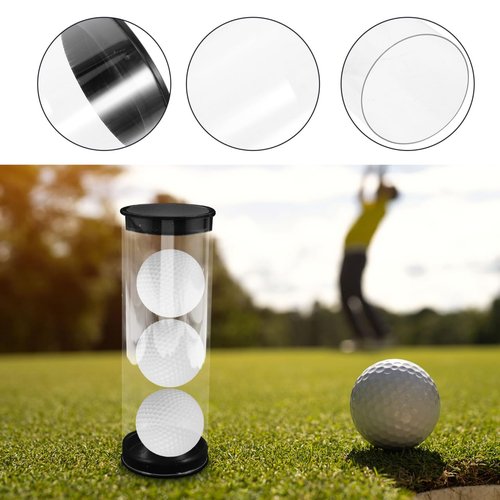 INOOMP 4Pcs Golf Ball Display Case Golf Ball Cube Clear Golf Ball Holder Case Small Sports Ball Carrier for Baseball Collectibles