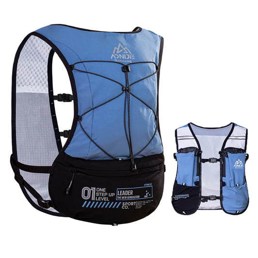 AONIJIE Running Hydration Vest Backpack 5L Marathon Race Cycling Hiking Climbing Trail Running Essentials for Women Men (Blue)