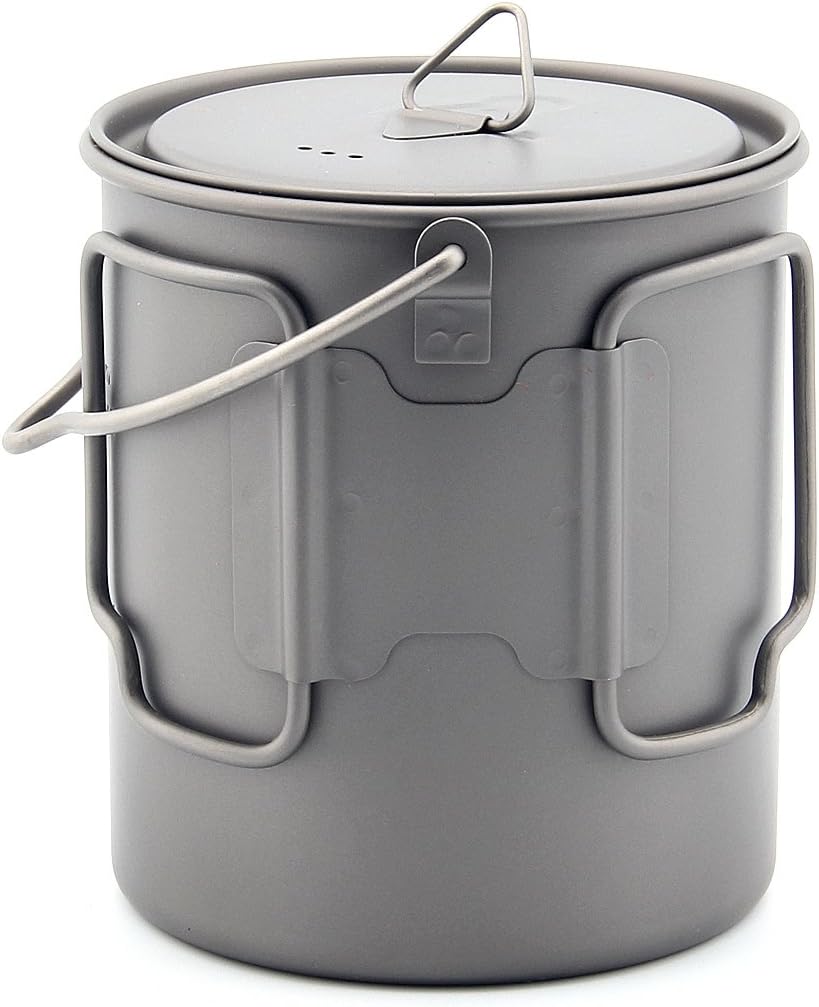 TOAKS Titanium 750ml Pot with Bail Handle for Ultralight Camping, Backpacking Cookware and Mug