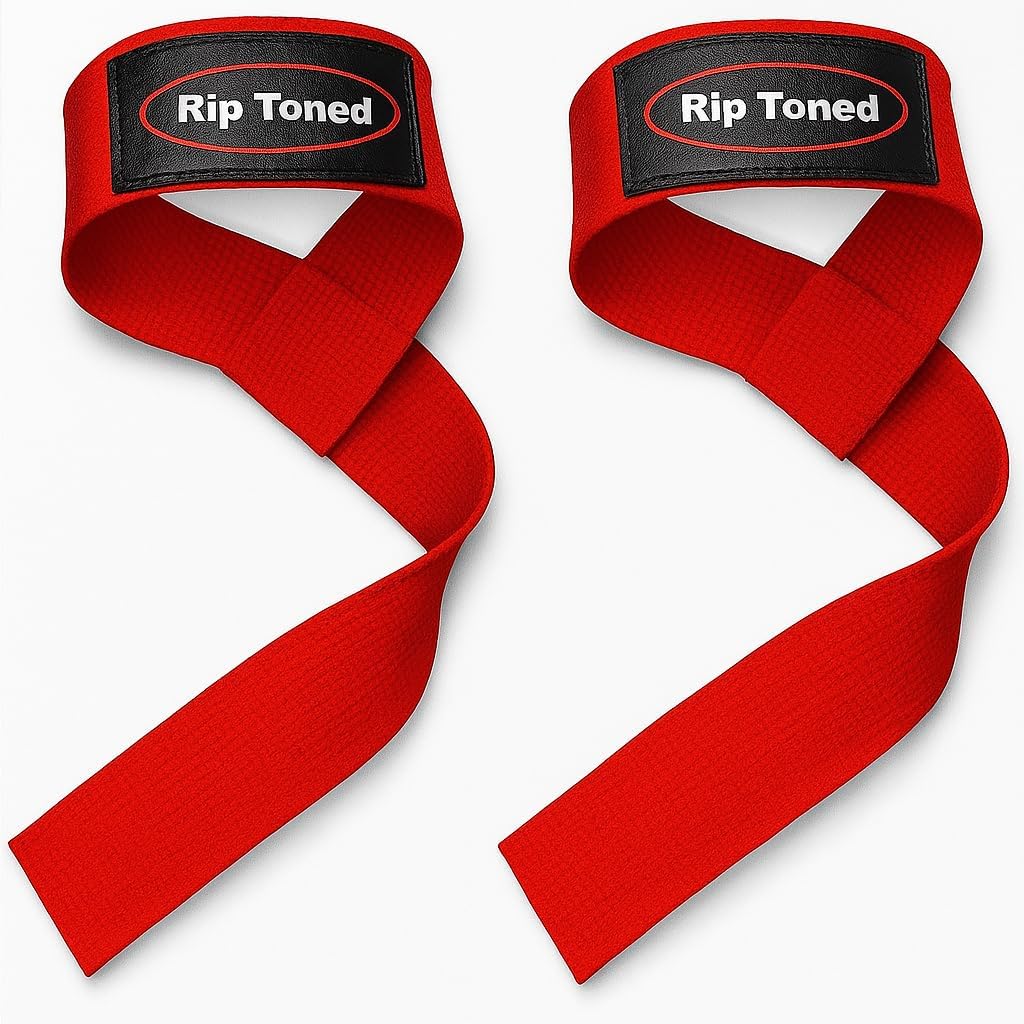 Rip Toned Performance Wrist Straps For Weightlifting - 23" Weight Lifting Straps for Men, Women (Padded) - Cotton Gym Wrist Wraps for Deadlift, Strength Training, Powerlifting, Bodybuilding