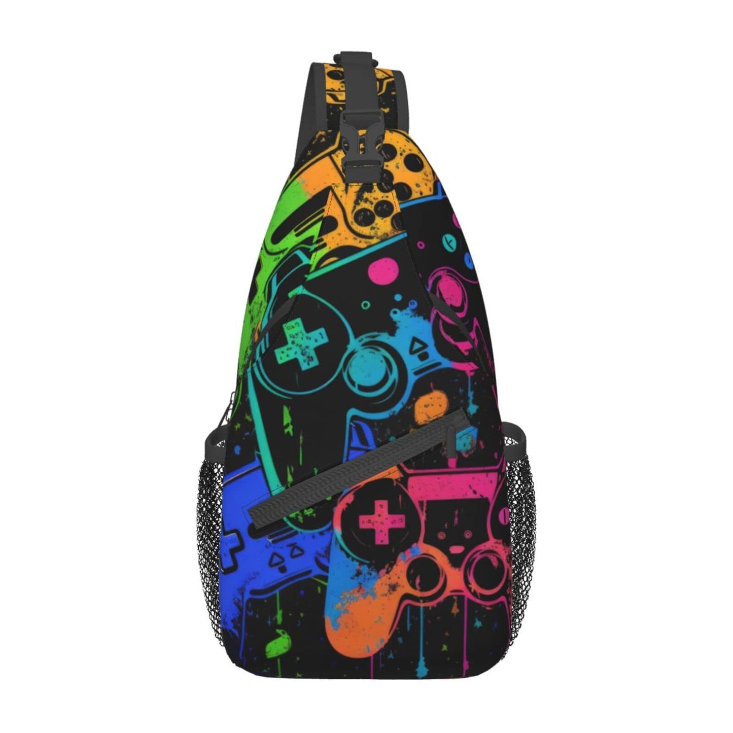 FYCFSLMY Video Game Controller Crossbody Sling Backpack For Women & Men Chest Sling Backpack Casual For Travel Hiking