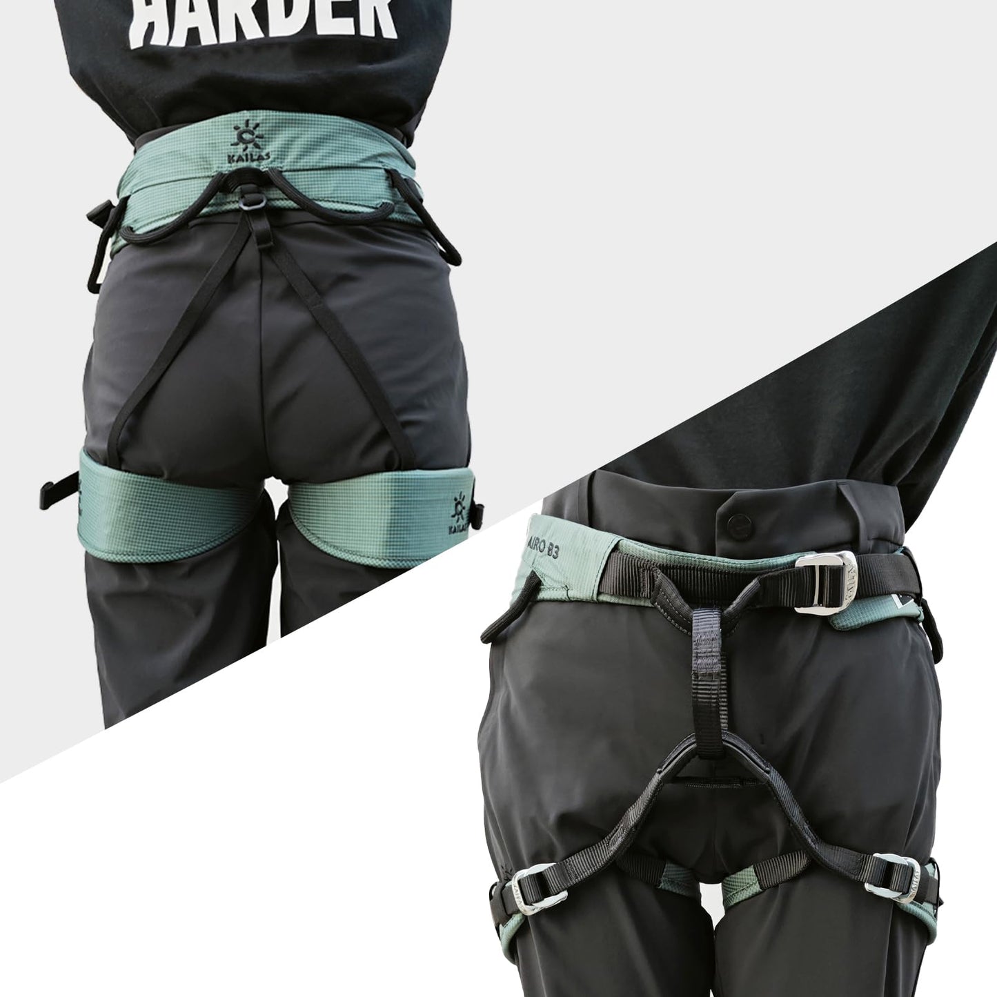 KAILAS B3 Rock Climbing Harness Men Adjustable Roofing Harness Indoor Climbing Rappelling Harness Women Protect Durable