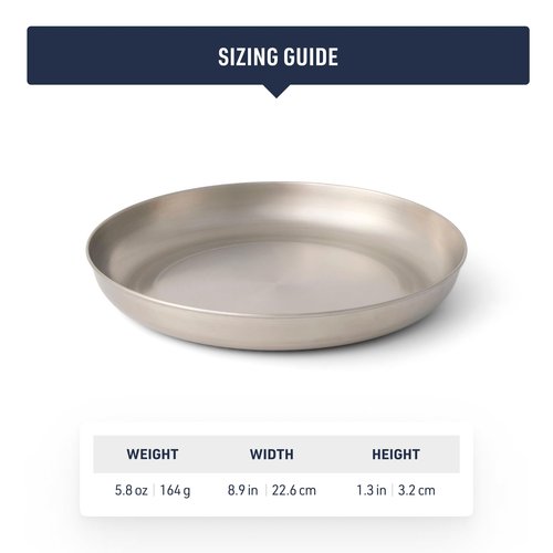 Sea to Summit Detour Stainless Steel Camp Plate, Moonstruck Grey