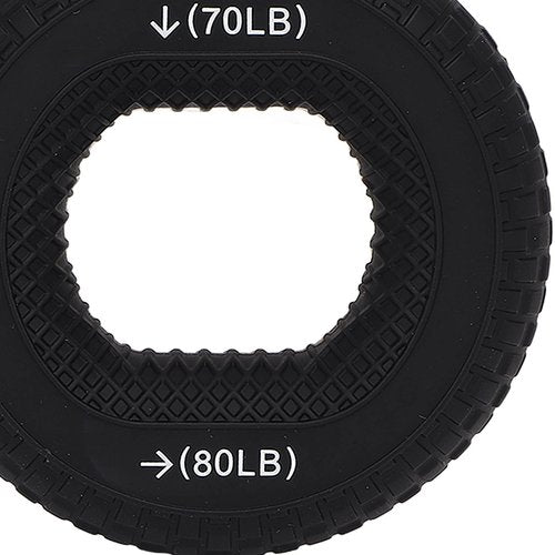 Grip Exercise Ring,70 to 80LB Hand Grip Strengthener Soft Silicone Portable Tire Texture Forearm Finger Exerciser Grip Strength Trainer Ring Black