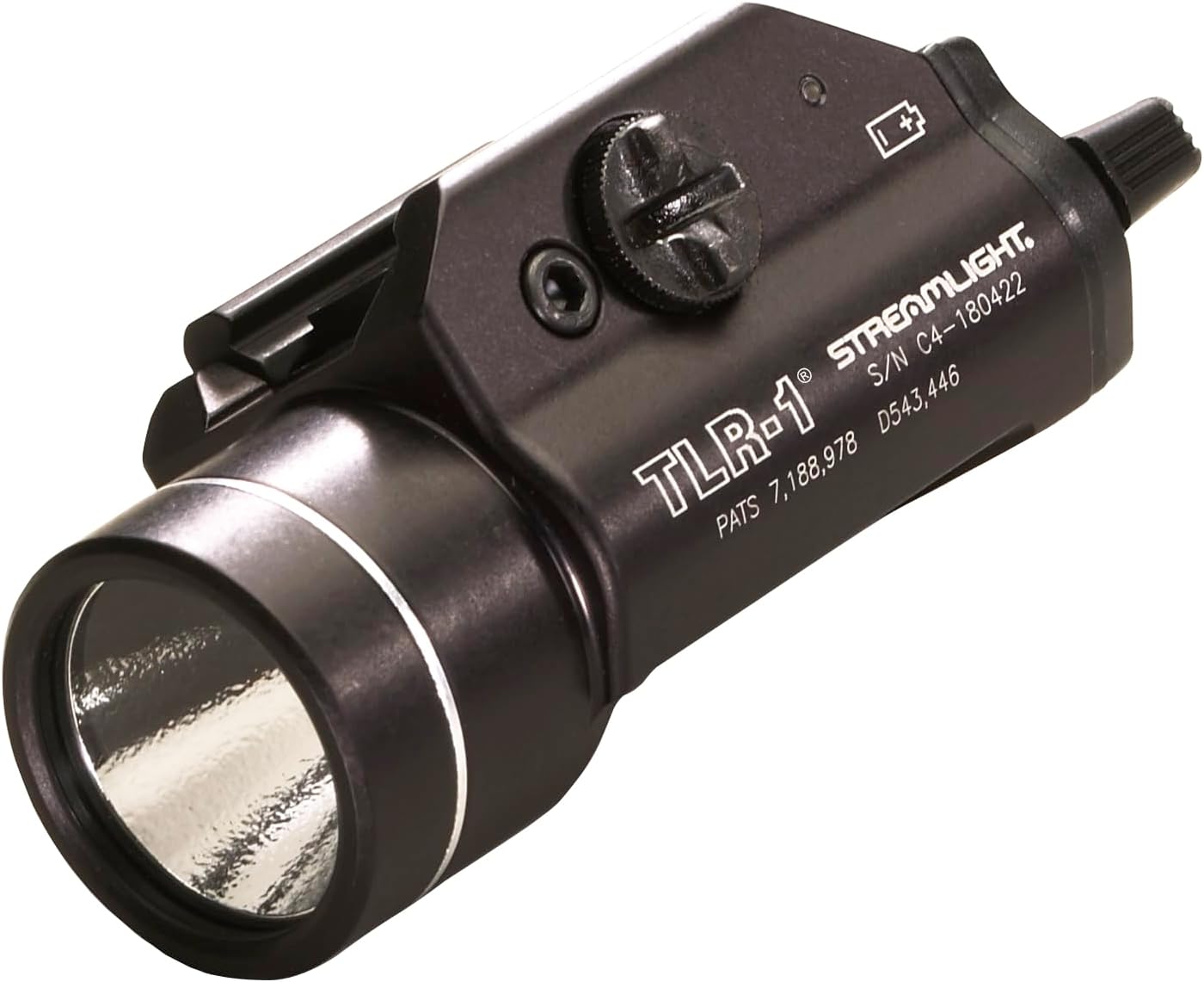 Streamlight 69264 TLR-1 HL 1000-Lumen 20000 Candela Rail-Mounted Tactical Weapon Light with Earless Screw and Specific Compatibility Rail Locating Keys, Black