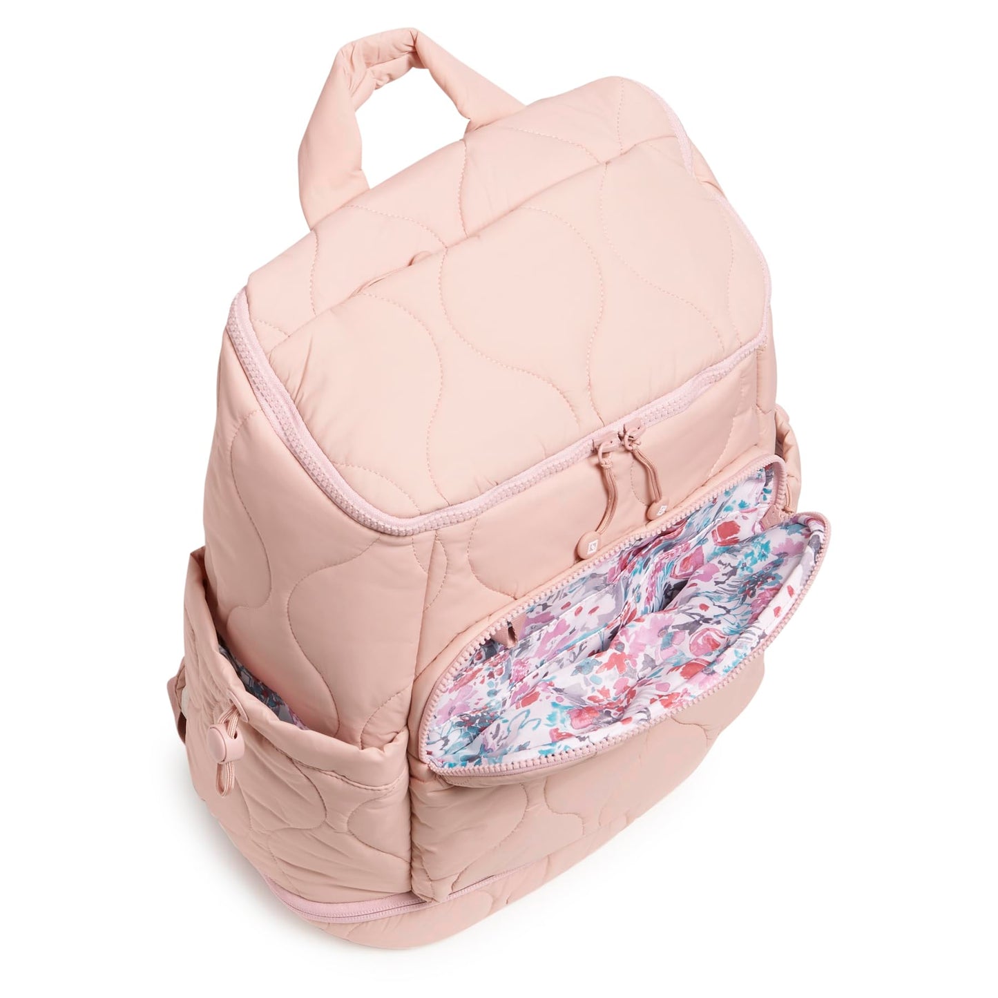 Vera Bradley Women's Featherweight Commuter Backpack Travel Bag, Rose Quartz, One Size