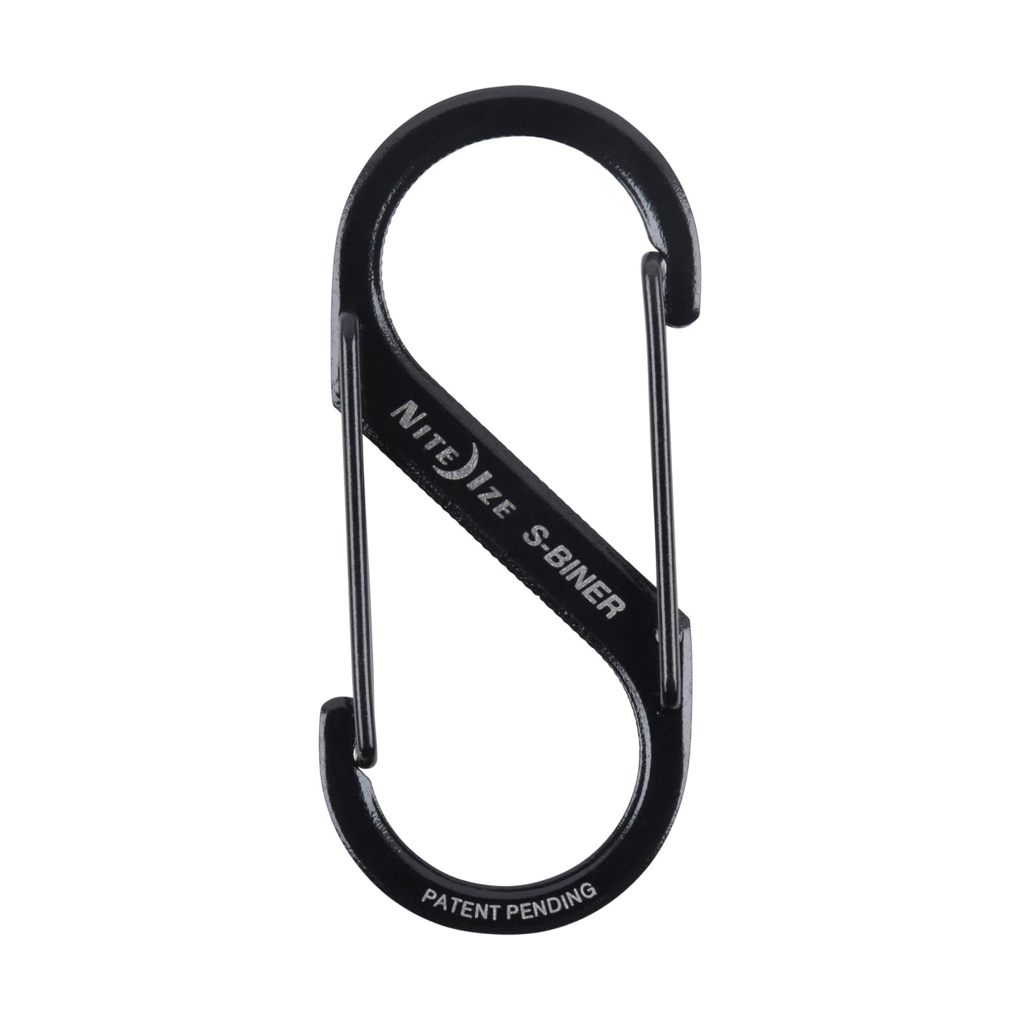 Nite Ize S-Biner Stainless Steel Dual Carabiner - Multi Purpose Dual Carabiner Clip - Great for Camping Supplies & Hiking Essentials - Secure Key Holder - Size 2, Black (8 Pack)