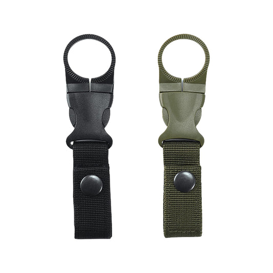 JANKOW Hanging Bottle Buckle Clip Carabiner, Portable Mineral Water Bottle Ring Holder for Backpack Belt, Outdoor Camping Hiking, Traveling