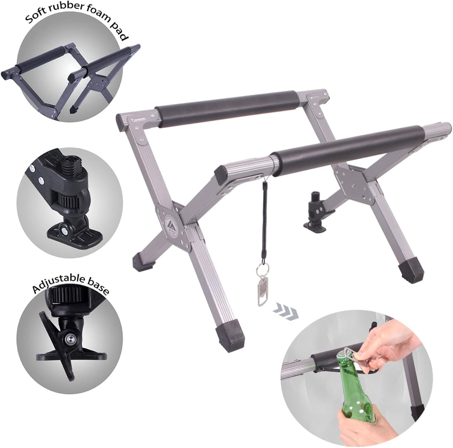 Ablazer Folding Cooler Stand with Carry Bag, Anti-Slip for Camping Hiking BBQ Cooking Picnic Outdoor, Light Weight Foldable Fridge Ice Box Holder