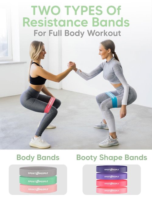 Resistance Bands for Working Out, Exercise Bands, Workout Bands, Booty Bands, Fitness Bands, Excersing Bands, Resistance Bands for Legs, Resistance Band Gym, 7 Resistance Levels, E-book & Recipes Incl