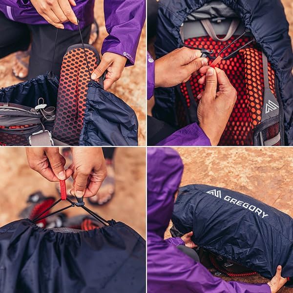 Gregory 30L Waterproof Backpacking Raincover, Rain Forest