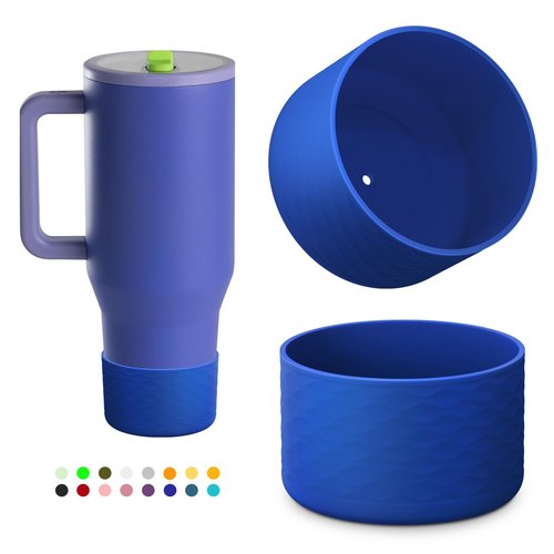 yoelike 2 PCS Silicone Boot for Hydrojug Traveler 40 oz Tumbler, Anti-Slip Protective Sleeve for Hydrojug Stainless Steel Tumbler, Bottom Bumper Cover Accessories, Dishwasher Safe, BPA Free