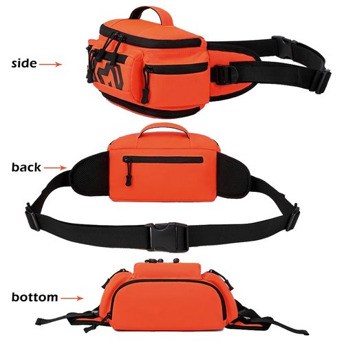 CamGo Tactical Fanny Pack for Men Women Expandable Military Waist Bag Hip Belt Bumbag Utility Bags for Hiking Climbing Fishing (#01-CP Black)