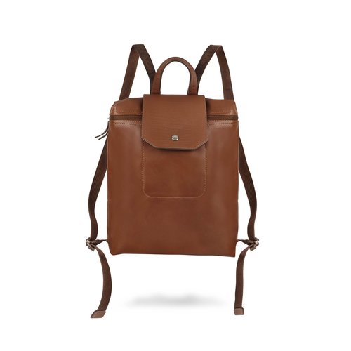 LONGVOYAGE Backpack - Backpack Peau | Brown Leather, Coffee, M