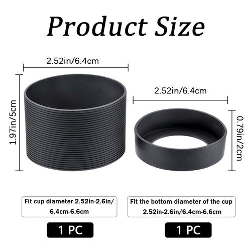 GORGECRAFT Double Protective Silicone Sleeve Boot Cover Base Tumbler Universal Anti-Slip Water Bottle Protectors for 12-24oz Cups Compatible with Many Brand Water Bottle Accessories