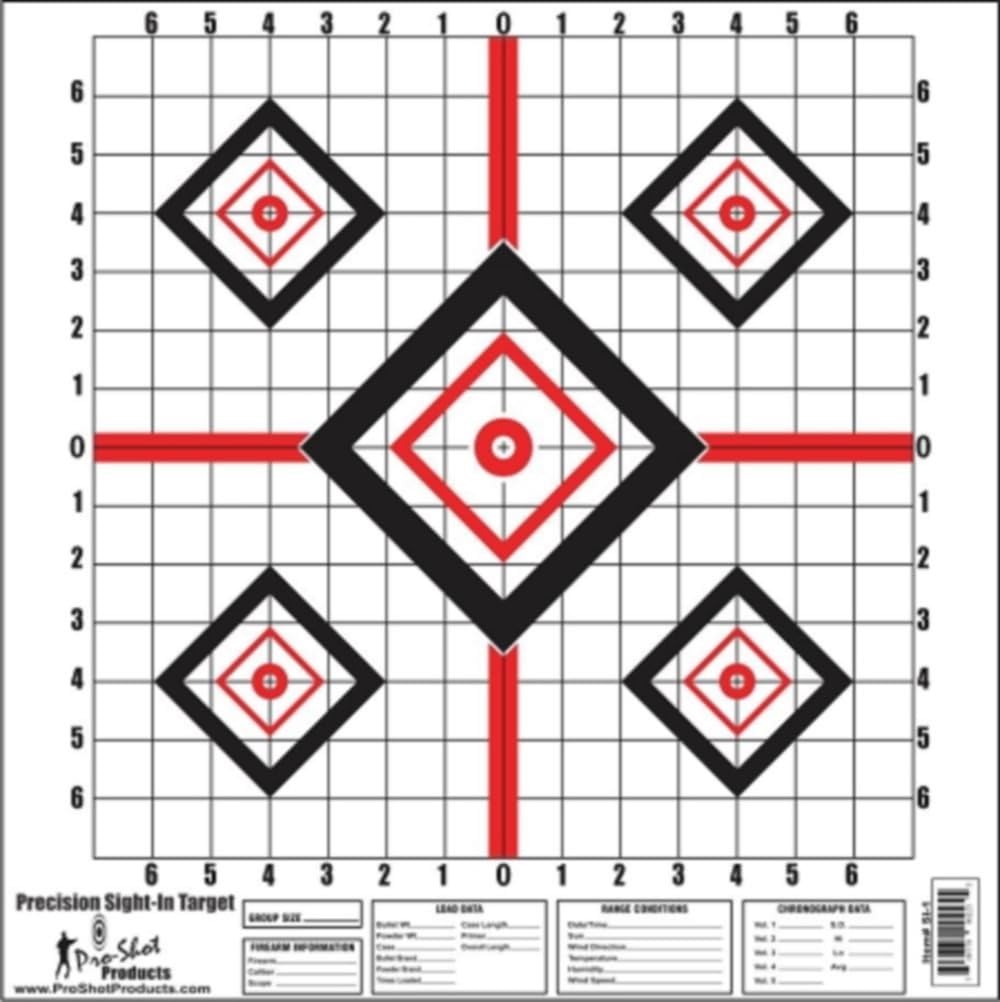 Pro Shot Red Diamond Precision Sight in Target, Red/Black on White (SI-10PK)