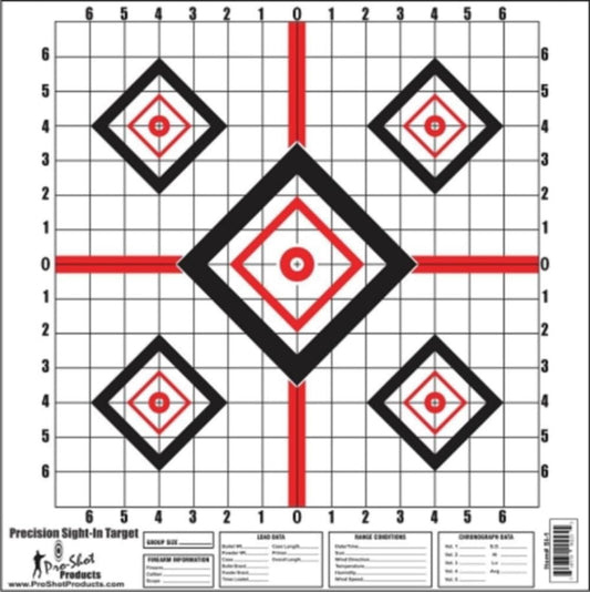 Pro Shot Red Diamond Precision Sight in Target, Red/Black on White (SI-10PK)
