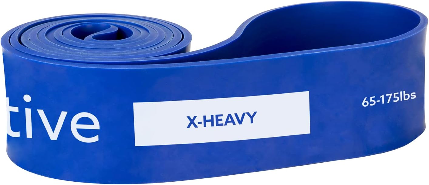 3DActive Pull Up Assist Band - Resistance Band for Strength Training, Powerlifting, Body Stretching, Crossfit - Exercise Guide Included.