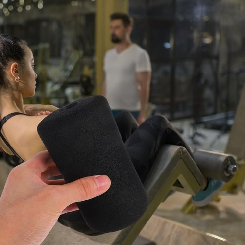 Totority Foam Foot Pads 4 Pcs Fitness Equipment Foam Cover Black Replacement Pads for Leg Extension Machines & Weight Benches (5.31 X 2.95 X 2.95 in) for Enhanced Comfort and Protection