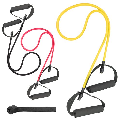 Rhinenet 3PCS Resistance Bands with Handles Strength Bands Exercise Bands Set with Handles Elastic Bands Workout Bands for Working Out Strength Training Muscle Toning Door Anchor and Workout Guide