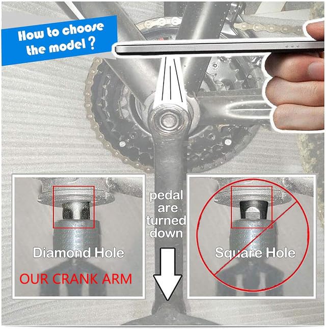 Alps2Ocean Bike Crank Arms,89MM/102MM/114MM/127MM/140MM/152MM/160MM/165MM/170MM/175MM Available in Diamond Hole Bike Crank Arm for Ebike