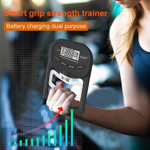Trasylph Grip Strength Trainer 396lbs/180kg,Digital Grip Strength Tester with LCD Display,Hand Dynamometer Grip Strength Trainer,Electronic Hand Grip Strength Tester,for Home School Use