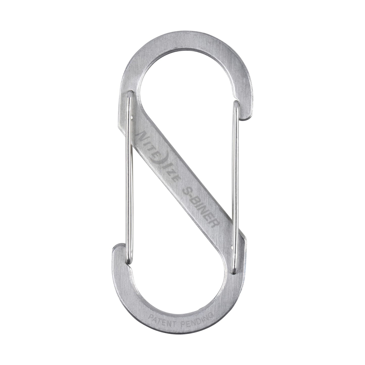 Nite Ize S-Biner Stainless Steel Dual Carabiner - Multi Purpose Dual Carabiner Clip - Great for Camping Supplies & Hiking Essentials - Secure Key Holder - Size 5, Stainless Steel (4 Pack)