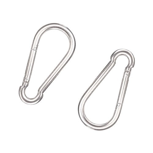 Snowharp Spring Snap Hooks, 3.94" Large Stainless Steel Clips, Heavy Duty Carabiner Clips for Key Chains, Dog Leash, Swing, Hammock, Outdoor Camping, Fishing, Hiking, Lifting and Hanging (M10, Pcs, 2)