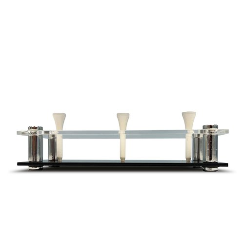 USA Company - Acrylic Golf Ball Display Stand | Holds 3 Golf Balls | Acrylic and Metal | 3 Golf Tees Included