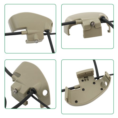 TSVISIONCORE Microphone & PTT for Howard Leight Impact Sports Noise cancelling headphones Airsoft(Tan)