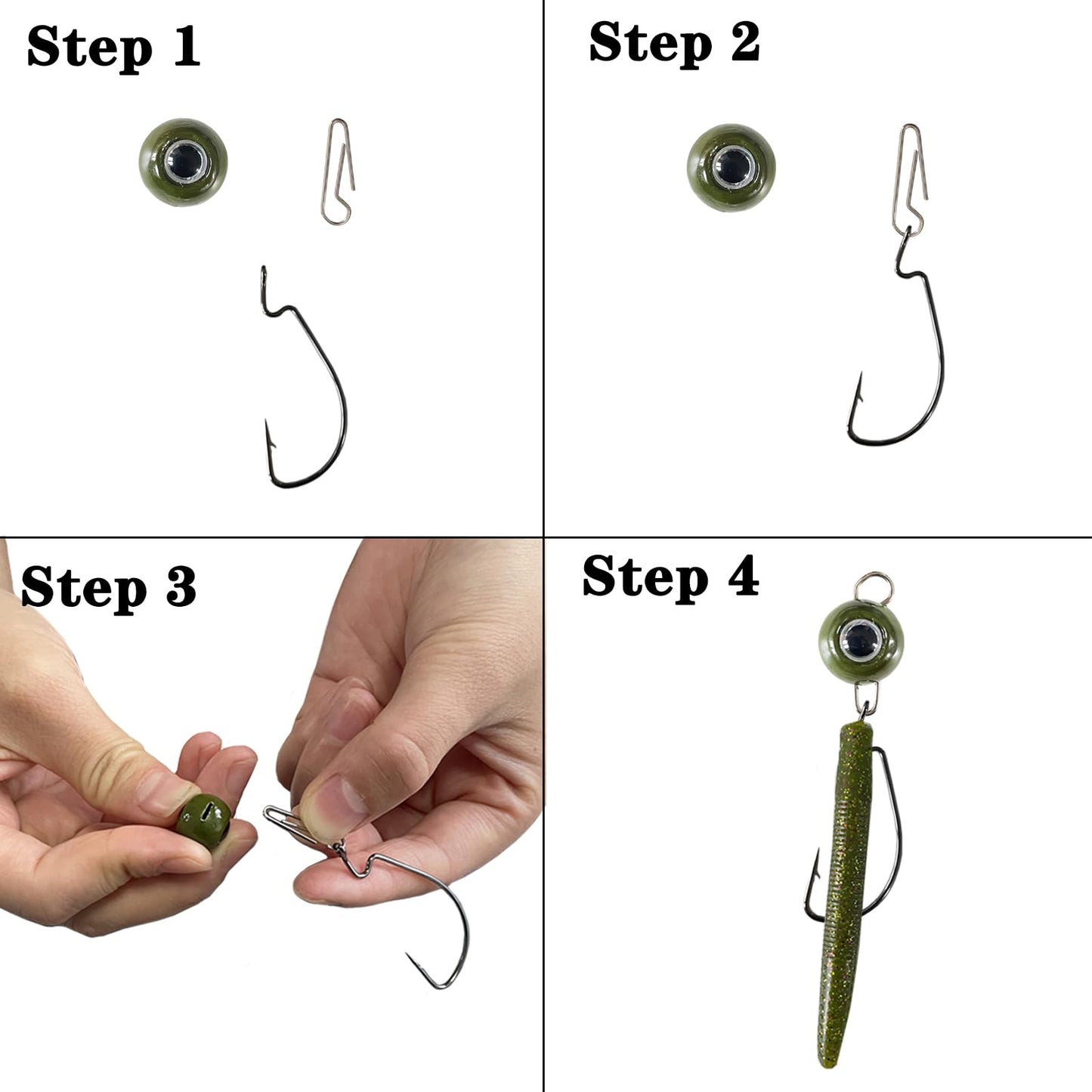 Fish Corner Cheburashka Weights Fishing Sinkers,3D Large Fish Eye Fishing Weights for Texas Rig 1/8oz