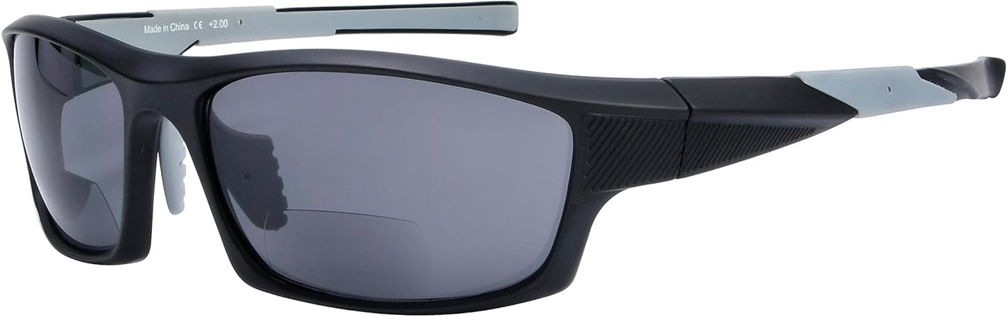 Eyekepper TR90 Frame Bifocal Sports Sunglasses Baseball Running Fishing Driving Golf Softball Hiking Sunshine Readers
