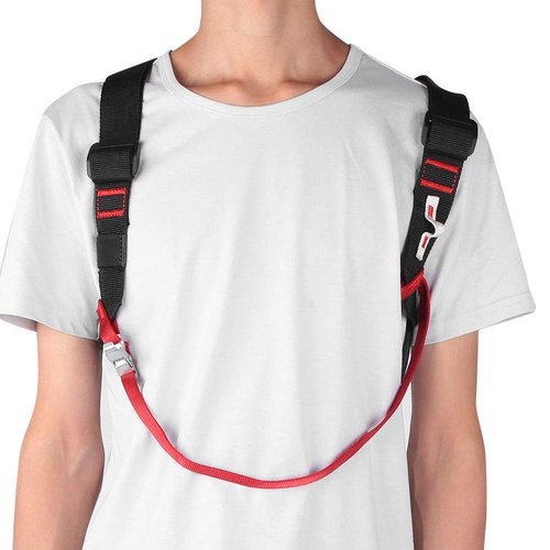 RiToEasysports Chest Shoulder Strap, Outdoor Adjustable Safety Shoulder Strap for Climbing Harness Equipment