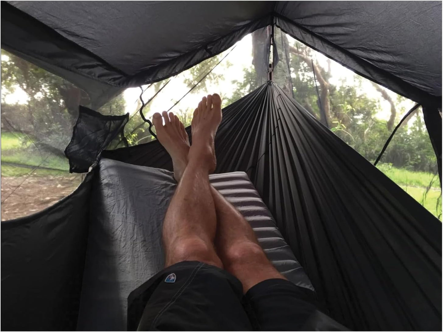 Hammock Bliss Sky Tent 2 - A Revolutionary 2 Person Hammock Tent – Waterproof and Bug Proof Hanging Tent Provides Spacious and Cozy Shelter for 2 Camping Hammocks – Embrace Hammock Camping Comfort