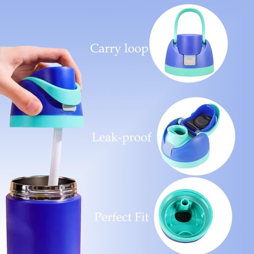 Replacement Lid Compatible with Owala Freesip,One Button Water Bottle Top Lid Compatible with Owala Cup 16oz 24oz 32oz 40oz BPA-Free Replacement Accessory Stopper,No Leak (Blue)
