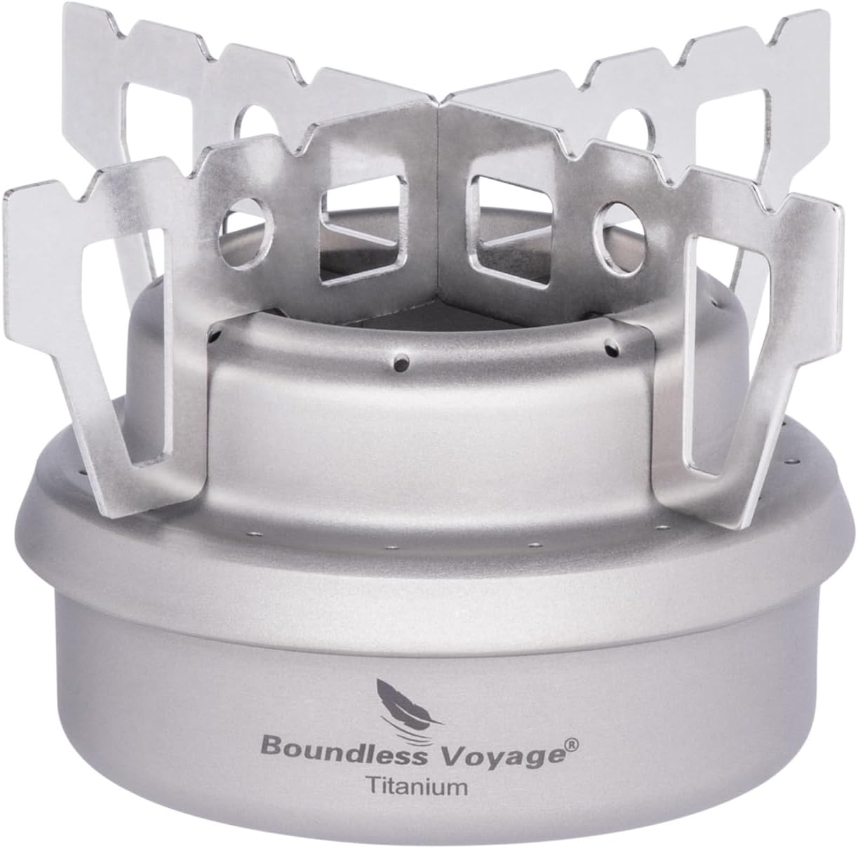 iBasingo Ultralight Titanium Camping Alcohol Stove 60ml Portable Mini Spirit Burner with Stand Compact Backpacking Stove for Outdoor Cooking, Hiking, Picnics & Survival Gear Ti2001C