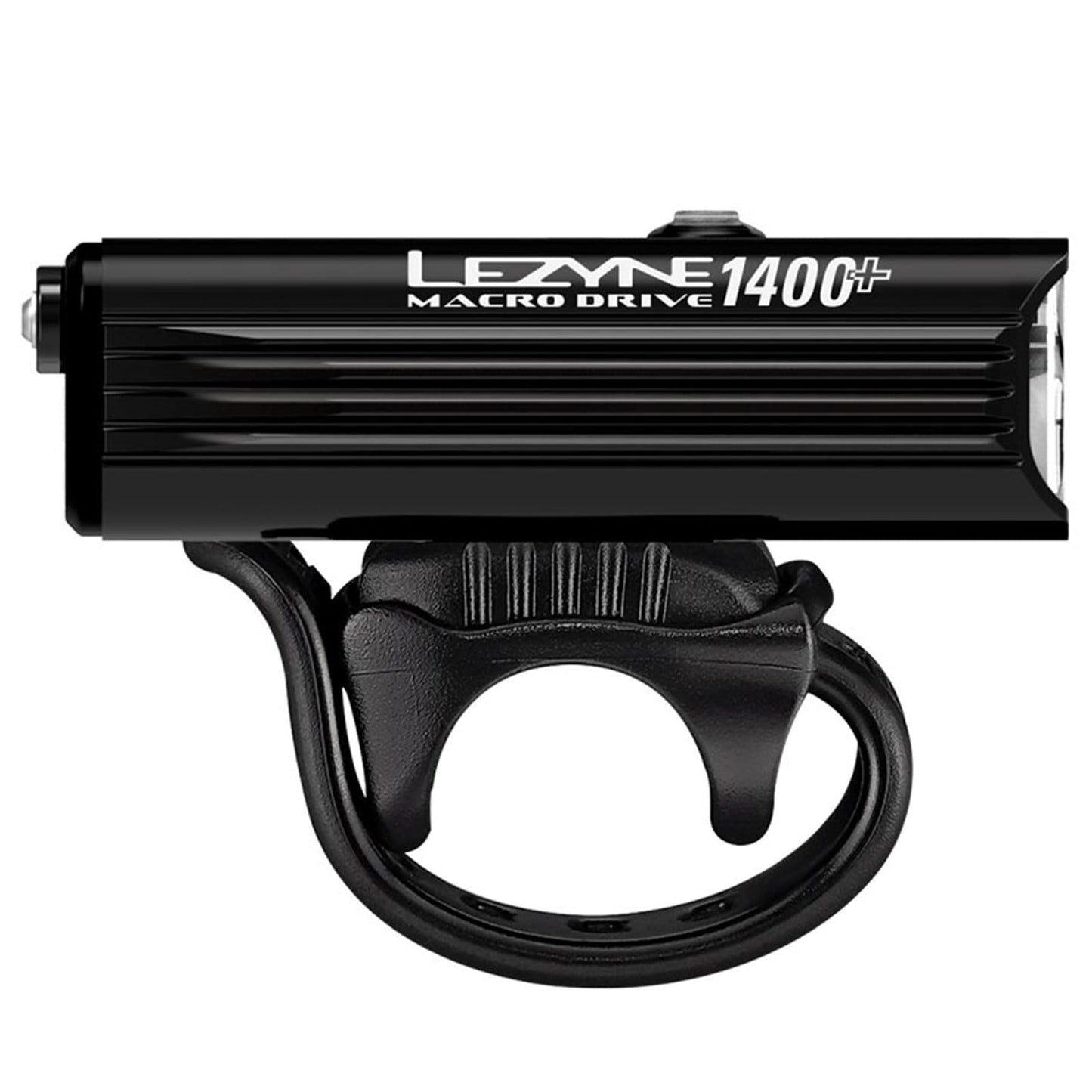 LEZYNE Macro Drive 1400+ Bicycle USB Rechargeable IPX7 Waterproof 3 White LED Tri-Focus Optics Front Light w/ 4 Solid & 3 Flash Modes | Satin Black, 1400 Lumens/USB-C