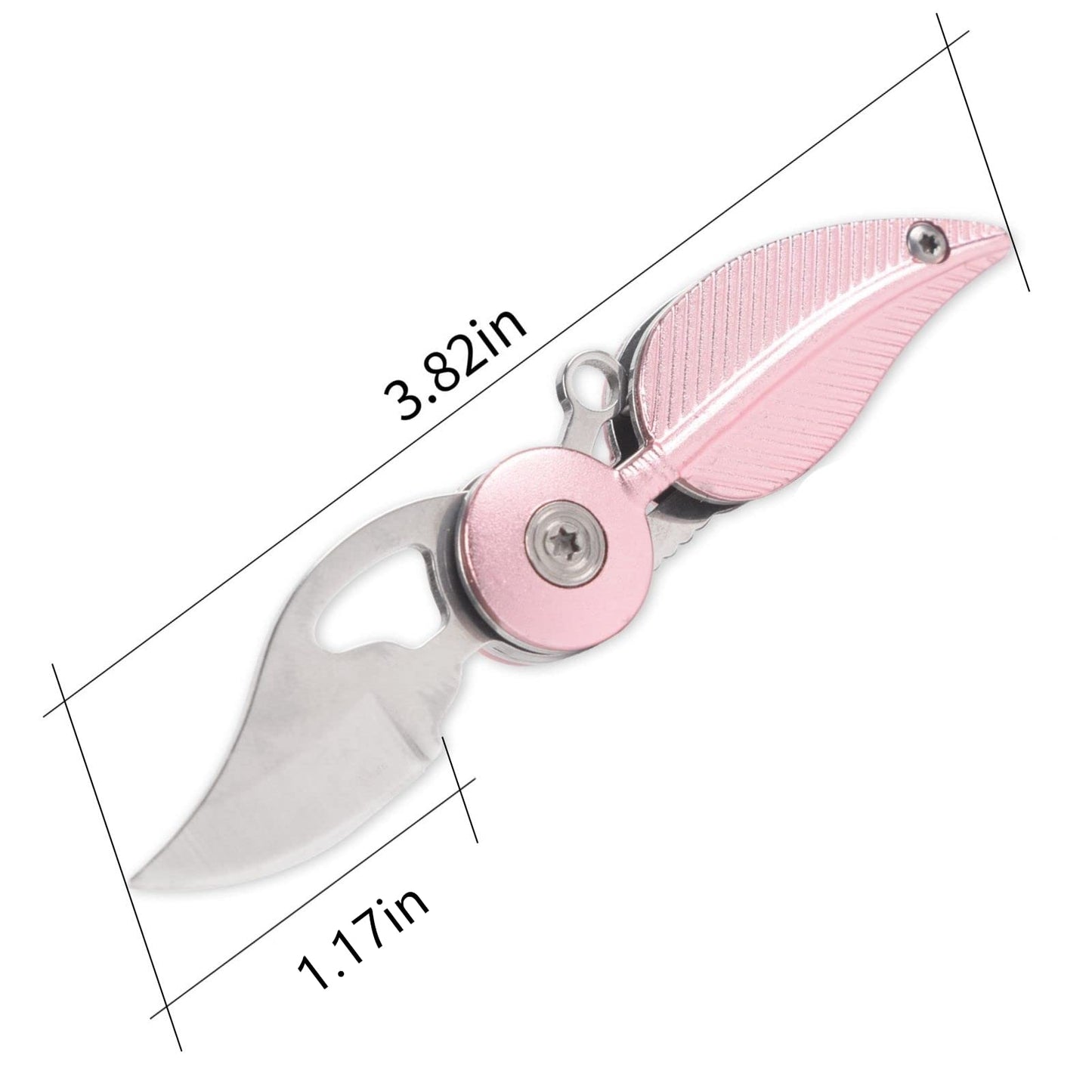 SWBIYING Pocket Knives & Folding Knives,Small Pocket Knife,Mini Pocket Knife for Women with Chain,Edc Knife,Cool Knives,Cool Gadgets,Cute Key Accessories(Pink)