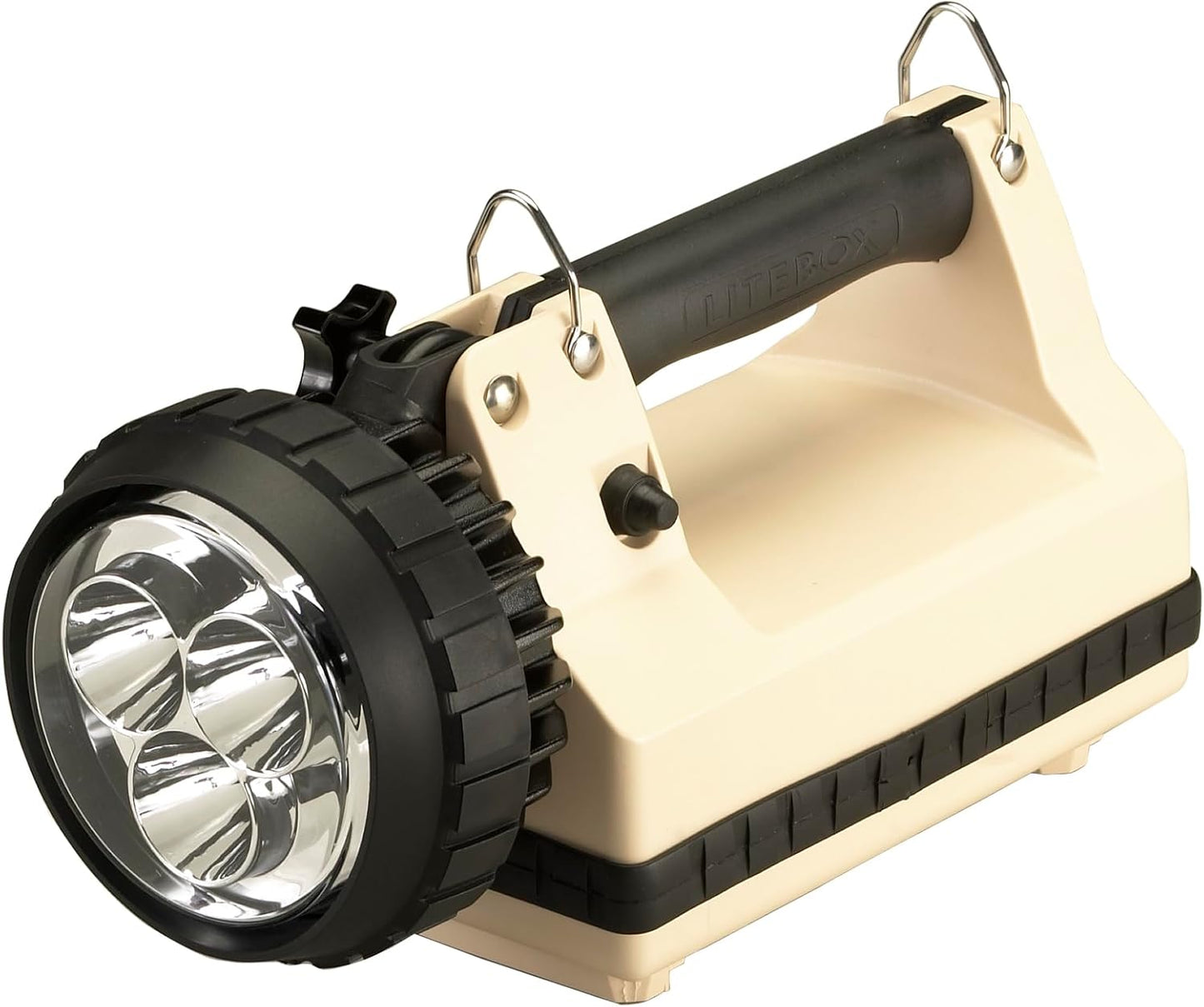 Streamlight 45857 E-Spot LiteBox 1500-Lumen 110000 Candela Rechargeable Spot Beam Lantern with Power Failure System, AC/DC Charging, Heavy Duty Shoulder Strap and Mounting Rack, Orange