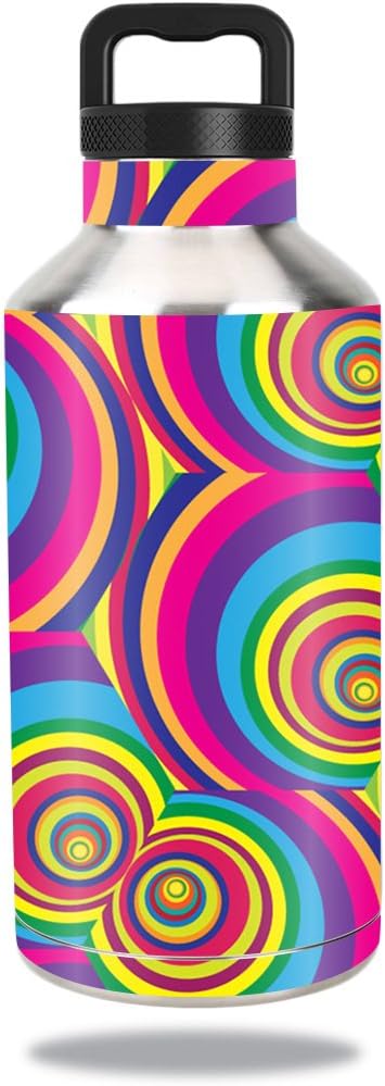 MightySkins Skin Compatible with Ozark Trail Water Bottle 64 oz wrap Cover Sticker Skins Rainbow Explosion