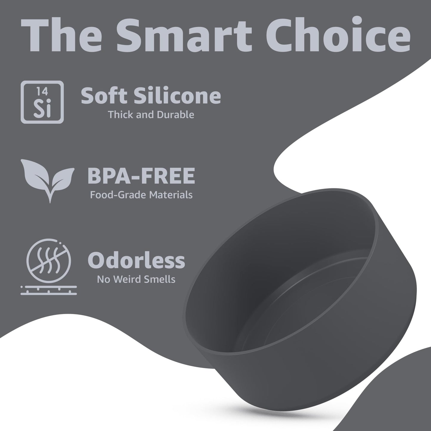 Jmoe USA Boot for 64oz Stanley Quencher H2.0 FlowState Tumbler With Handle | BPA Free Silicone | Sleeve Protector for Bottom of Cup | Protects Against Dents & Scratches (Charcoal)