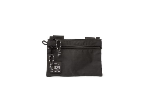 MULEPAK Original Pouch in Night Black, 5"x7.25" Loseproof and Pickpocket Proof Safety Wallets, Outdoor Sports Belt Bags and Travel Fanny Waist Pack for Men and Women