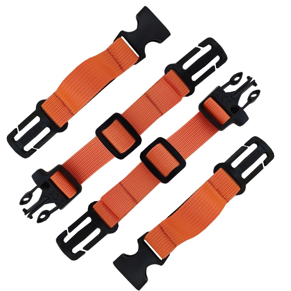 HDHYK 2 Pack Backpack Chest Strap Nylon 3/4 Inch Webbing Chest Belt-Backpack Sternum Strap Suitable for Webbing on The Backpack up to1in (Orange)