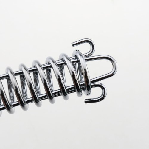 heyous 2PCS Silver Tent Wind Spring Wind Rope Buckle Outdoor Camping High Strength Steel Rope Buckle Tent Fixed Buckle Spring Hook Buckle