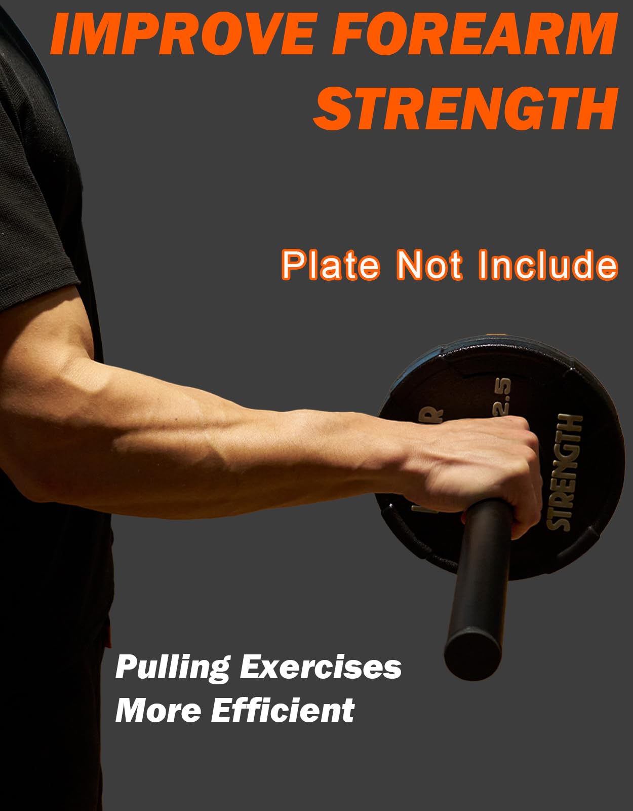 Fitarc Wrist Bar,Forearm Strengthener,Wrist Curl Bar for 2 Inch Olympic Plate,Grip Strength Trainer, Wrist Bar,Wrist Rotation Exerciser,Wrist Forearm Strengthener