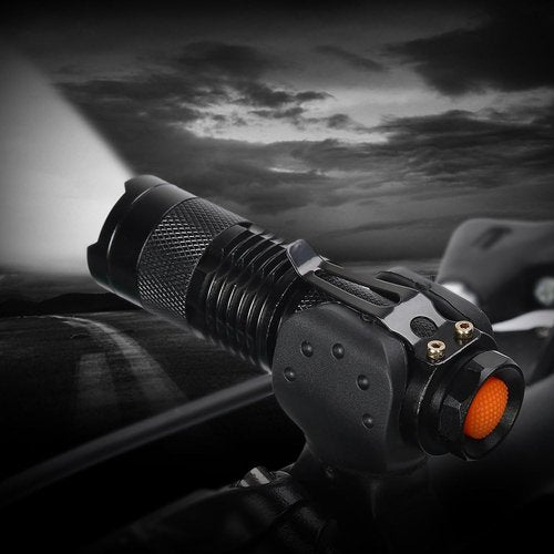 HERCHR LED Bike Light 260 Lumens Waterproof Bicycle Front Headlight 360°Telescopic Zoom Bike Light Adjustable Mountain Bicycle Light for Men Women Kids Road Mountain Cycling Black Bike Headlight