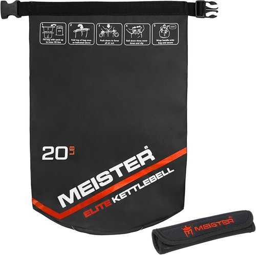 Meister Elite Portable Sand Kettlebell - Soft Sandbag Weight - 20lb / 9.0kg